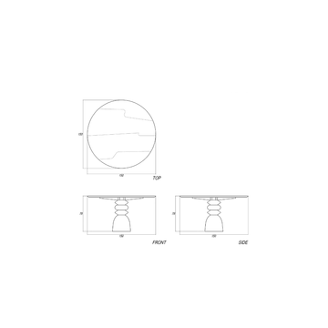 Staccato Round Dining Table 120 Kuro Wenge by KARPENTER - view 4