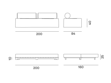 Kubo Bed by Gervasoni - view 3