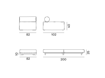 Kubo Bed by Gervasoni - view 2