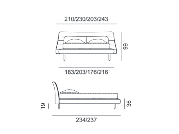Plumeau Bed by Gervasoni - view 2