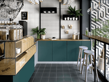S-101 Black 8×8 Cement Tile by Original Mission Tile - view 8