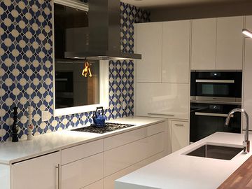Jolla Blue 02 Cement Tile by Original Mission Tile - view 4