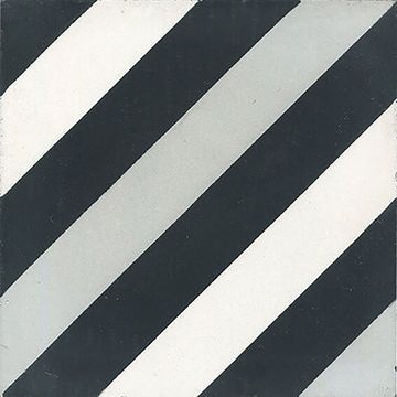 Ligne Brisee Black 04 Cement Tile by Original Mission Tile - view 6