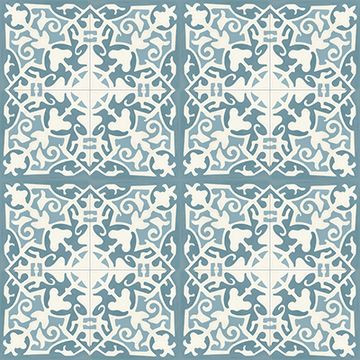 Madrid Blue 02 Cement Tile by Original Mission Tile - view 6