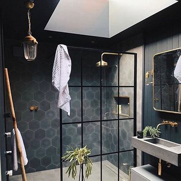 Hex-101 Black 8×9 Cement Tile by Original Mission Tile - view 5