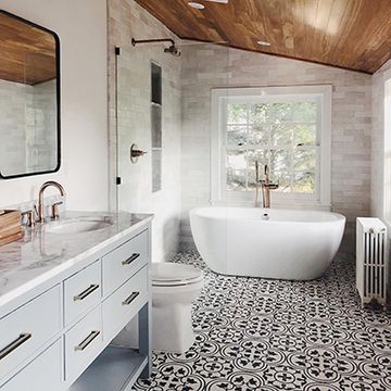 Roseton Black 04 Cement Tile by Original Mission Tile - view 3