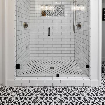 Roseton Black 04 Cement Tile by Original Mission Tile - view 6