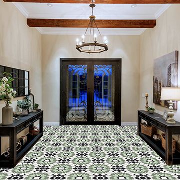 Casa Blanca Green 02 Cement Tile by Original Mission Tile - view 3