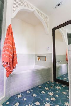 Hex Star Navy 01 – Large Cement Tile by Original Mission Tile - view 3