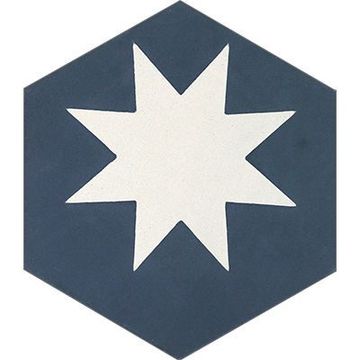 Hex Star Navy 01 – Large Cement Tile by Original Mission Tile - view 7