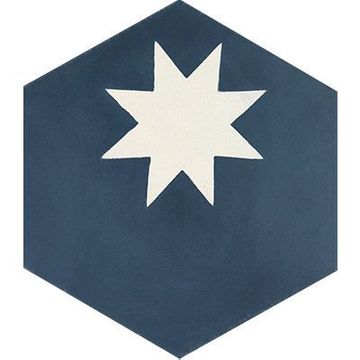 Hex Star Navy 01 – Large Cement Tile by Original Mission Tile - view 8