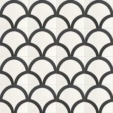 Fishscale Black 01 Cement Tile by Original Mission Tile - view 8