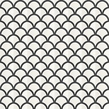 Fishscale Black 01 Cement Tile by Original Mission Tile - view 7