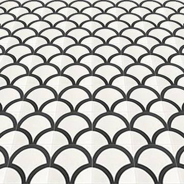 Fishscale Black 01 Cement Tile by Original Mission Tile - view 6