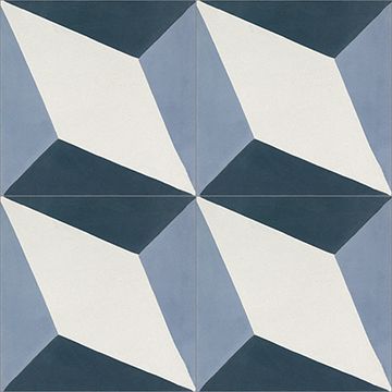 Harlequin Big Navy 01 Cement Tile by Original Mission Tile - view 6