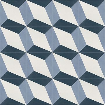 Harlequin Big Navy 01 Cement Tile by Original Mission Tile - view 5