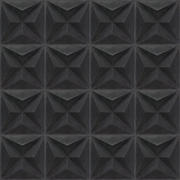3D Estrella Black 10×10 Cement Tile by Original Mission Tile - view 4