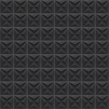 3D Estrella Black 10×10 Cement Tile by Original Mission Tile - view 3