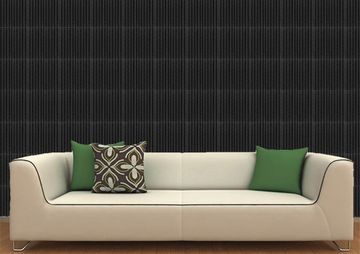 3D Tiras Black 10×10 Cement Tile by Original Mission Tile - view 2