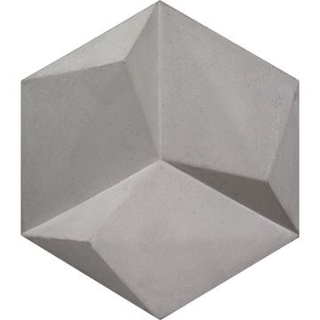 3D Hex Harlequin Gris 8×9 Cement Tile by Original Mission Tile - view 4