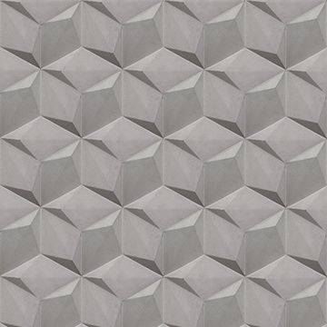 3D Hex Harlequin Gris 8×9 Cement Tile by Original Mission Tile - view 3