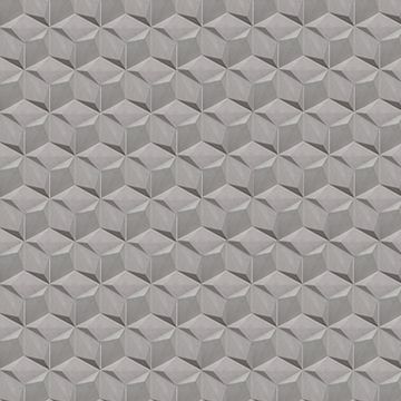 3D Hex Harlequin Gris 8×9 Cement Tile by Original Mission Tile - view 2