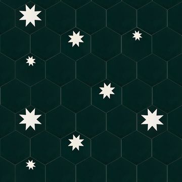 Hex Star Black 02 – Medium Cement Tile by Original Mission Tile - view 5