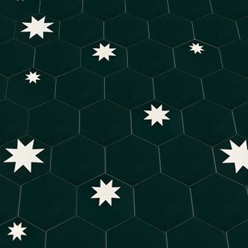Hex Star Black 02 – Medium Cement Tile by Original Mission Tile - view 4
