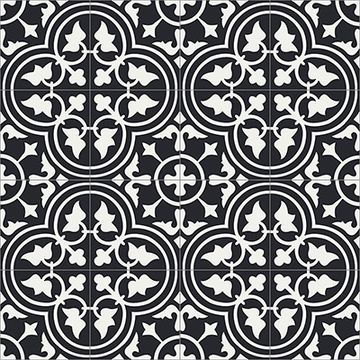 Roseton Bw 15 Cement Tile by Original Mission Tile - view 5