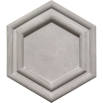 3D Hex Frame Gris 8×9 Cement Tile by Original Mission Tile - view 3