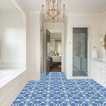 Liz Flower Blue 03 Cement Tile by Original Mission Tile - view 2
