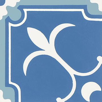 Liz Flower Blue 03 Cement Tile by Original Mission Tile - view 6