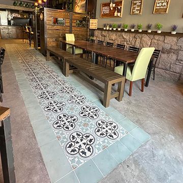 Roseton Sage 12 Cement Tile by Original Mission Tile - view 3