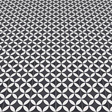 Circulos Ii Black 01 Cement Tile by Original Mission Tile - view 6