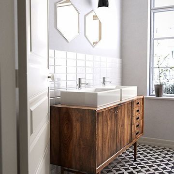 Circulos Ii Black 01 Cement Tile by Original Mission Tile - view 3