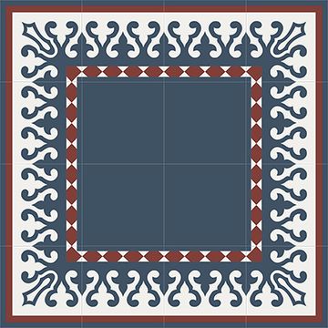 Abbadie Border Cement Tile by Original Mission Tile - view 3