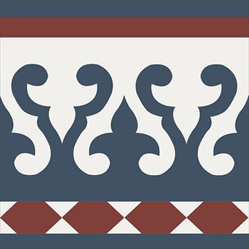 Abbadie Border Cement Tile by Original Mission Tile - view 6