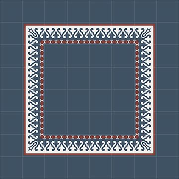 Abbadie Border Cement Tile by Original Mission Tile - view 2