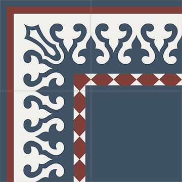 Abbadie Border Cement Tile by Original Mission Tile - view 4