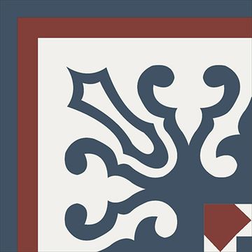 Abbadie Border Cement Tile by Original Mission Tile - view 5