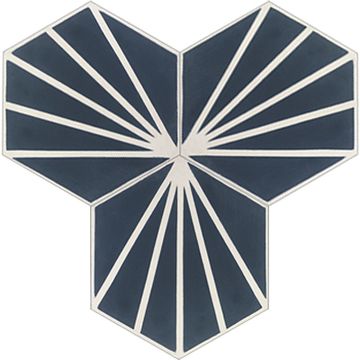 Hex Bakery Frame Cement Tile by Original Mission Tile - view 5