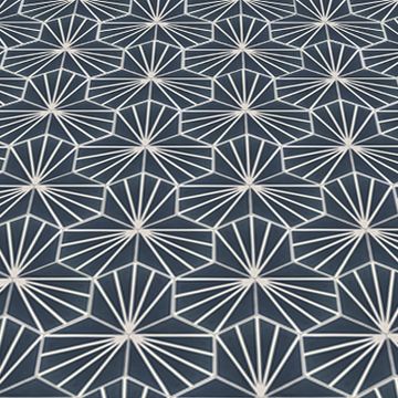 Hex Bakery Frame Cement Tile by Original Mission Tile - view 2