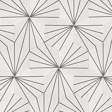 Hex Bakery White 07 Cement Tile by Original Mission Tile - view 6