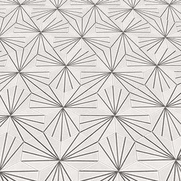 Hex Bakery White 07 Cement Tile by Original Mission Tile - view 4