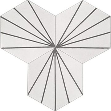 Hex Bakery White 07 Cement Tile by Original Mission Tile - view 7