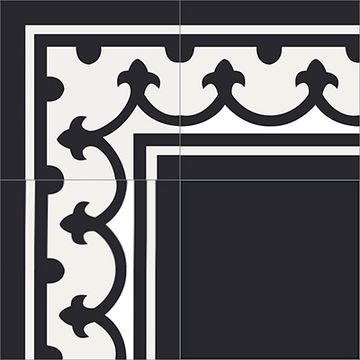 Montserrat Border Cement Tile by Original Mission Tile - view 4