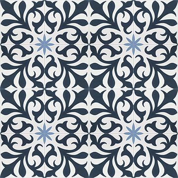 Nantes Navy 02 Cement Tile by Original Mission Tile - view 5