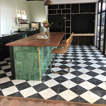 Diagonal Black 01 Cement Tile by Original Mission Tile - view 3