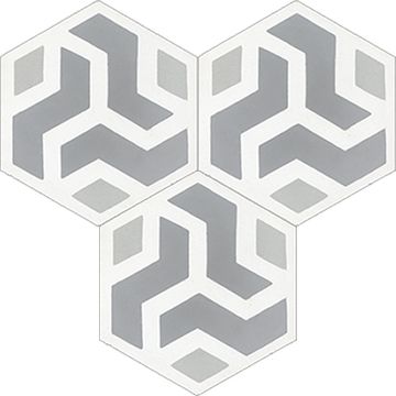 Hex Amy Cement Tile by Original Mission Tile - view 6