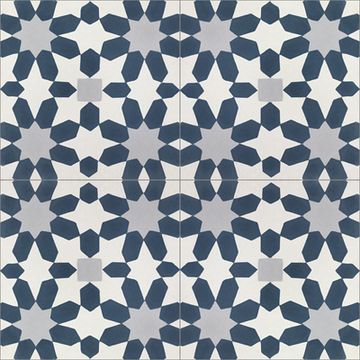 Nadia Navy 01 Cement Tile by Original Mission Tile - view 6